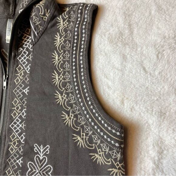 Monoreno Gray Sleeveless Hooded Full Zip Dress Size Medium - Picture 8 of 10